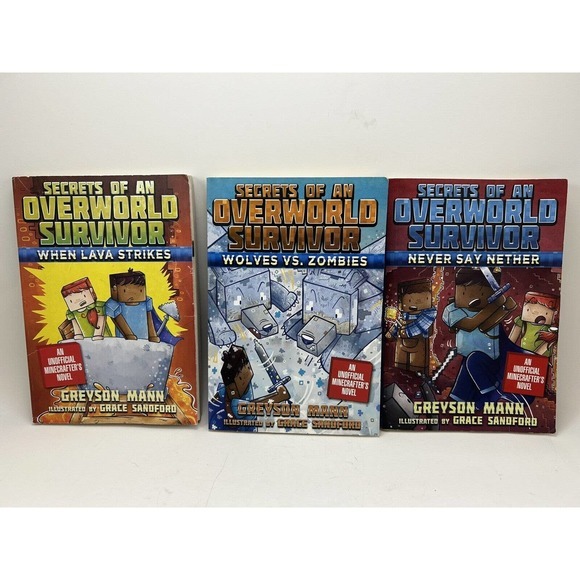 Minecraft Books Mixed Lot‎ Of 13 Mojang Handbook Graphic Novel Gamer Overworld - Picture 8 of 16